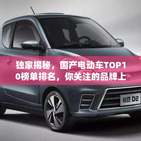 独家揭秘，国产电动车TOP10榜单排名，你关注的品牌上榜了吗？