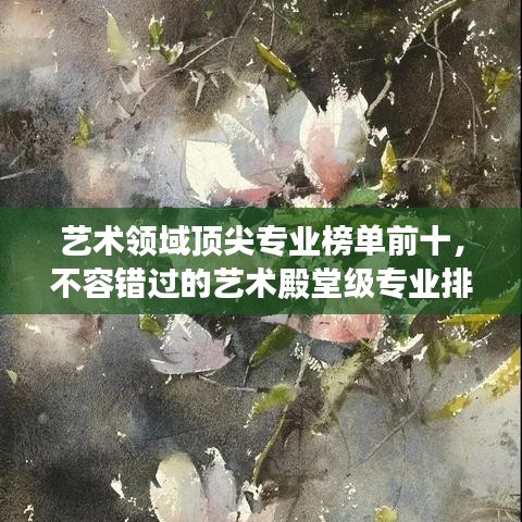 艺术领域顶尖专业榜单前十，不容错过的艺术殿堂级专业排名！
