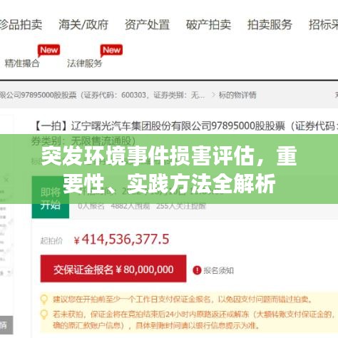 突发环境事件损害评估，重要性、实践方法全解析