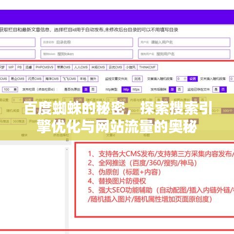 百度蜘蛛的秘密，探索搜索引擎优化与网站流量的奥秘