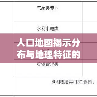 人口地图揭示分布与地理特征的紧密关联，人口地理学视角下的深度解读