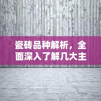 瓷砖品种解析，全面深入了解几大主流瓷砖种类
