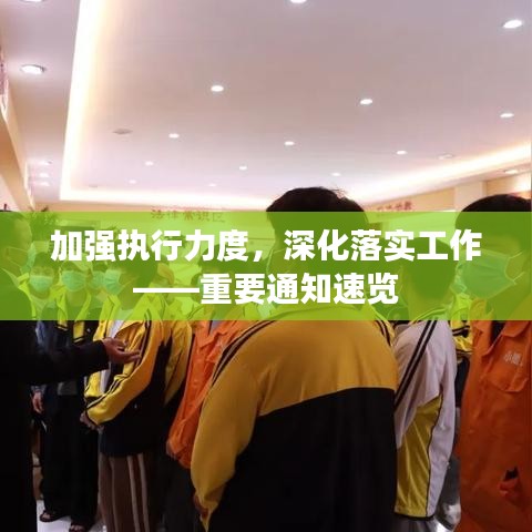 加强执行力度，深化落实工作——重要通知速览